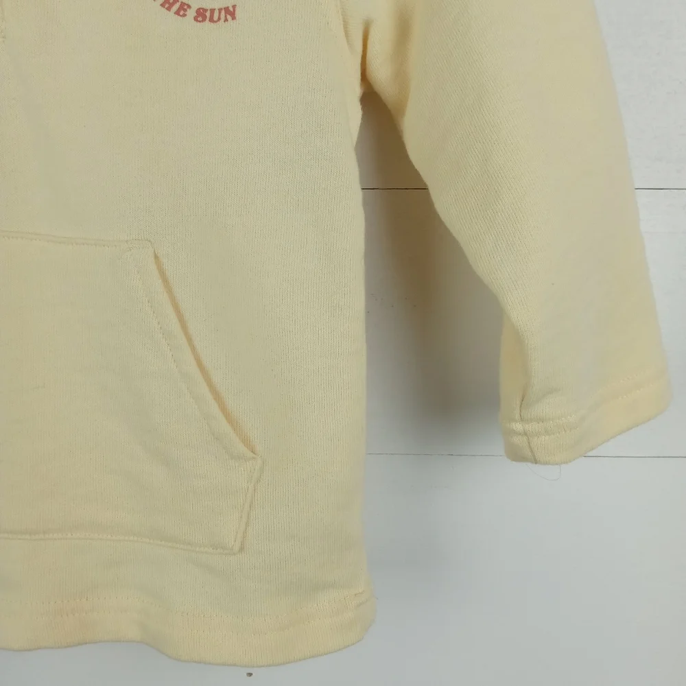 art class girls size 3T light yellow button hooded fun in the sun top